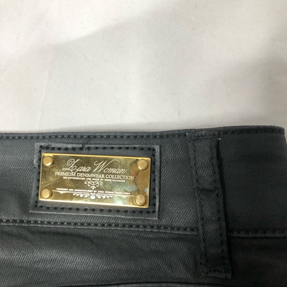 ZARA WOMAN black with gold accents mini skirt 10 - Picture 11 of 11